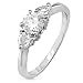 Three Stone Round Brilliant Diamond Ring 1/4ctw (IJ/I1) in White Gold