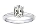 1.25 cts Genuine White Topaz Solitaire Engagement Ring - 14kt White or Yellow Gold