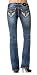 Miss Me Juniors Leather Horseshoe Wing Boot Cut
