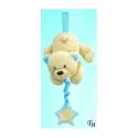 Russ Berrie  Cozy Cuddles Musical Pulldown Blue Bear