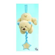 Russ Berrie  Cozy Cuddles Musical Pulldown Blue Bear