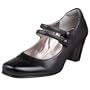 ECCO Women's Hanna Two Strap Pump,Black,38 EU (US Women's 7-7.5 M)
