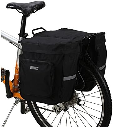 Roswheel 30L Bicycle Bike Rear Rack Pannier Double Bag Black Cycling Seat Pack