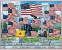 White Mountain Puzzles American Flags 1000 Piece Jigsaw Puzzle