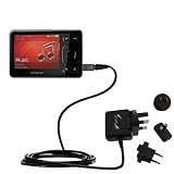 International Wall / AC Charger for the Creative Zen 16GB - Gomadic Brand w/ TipExchange Technology