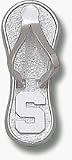 Michigan State Spartans 1 S Flip Flop Pendant - Sterling Silver Jewelry