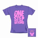 Madness - Girl Shirt One Step Slogan Light Navy Skinny (in L)