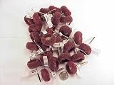 36pc 15/16 inch 240 Grit AO Abrasive Buff Wheel - 1/8 inch shank