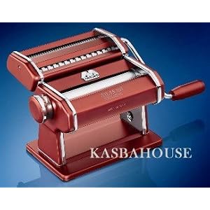 Atlas Pasta Machine - Designer Deluxe - Red - Made in Italy by Atla Marcato