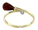 14k Solid Gold Ring with Natural Garnet and title=