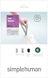 simplehuman Custom Fit Trash Can Liner C, 10-12 Liters / 2.6- 3.2 Gallons, 20-Count (Pack of 3)