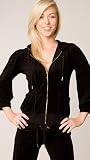 Juicy Couture Black Hoodie with Puffy 3/4 Slv
