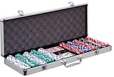 Professional Poker Set in Aluminum Case with 500 Dual-Toned 11.5g chips
