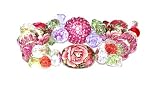 Hand made Rose Crystal and Japanese Glass Bead Stretch Bracelet