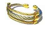 Magnetic Sports Bracelet with Gold Balls in Rope Design Stretch Adjustable