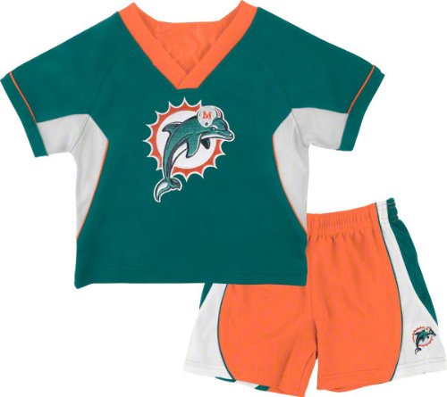 Miami Dolphins Toddler Raglan Crew Shirt and Shorts Combo Pack
