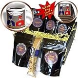 Rich Diesslins Funny General Cartoons - Super Hero Parody with Batman and the Flash at the bar - Coffee Gift Baskets - Coffee Gift Basket