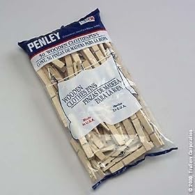 Penley 027 50 pack Wood Spring Clothespin