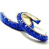 41vJTy7IINL. SL160 photo 41vJTy7IINL. SL160 Lightweight Clay Based Red Rhinestone 1.5 Hoop Earrings Fashion Jewelry
