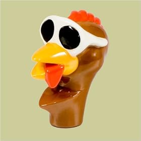 Ceramic Drunk Chicken Heads - New!