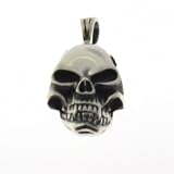 Bling Jewelry .925 Sterling Silver Antique Grinning Skull Pendant
