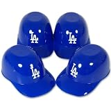LOS ANGELES DODGERS BATTING HELMET ICE CREAM SNACK BOWLS 4PK
