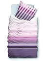 Tom Tailor Satin Bettw&auml;sche wei&szlig;-lila-beere 67959-829, 135x200