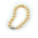 AugustinaJewelry Single Strand 7-7.5 Inch 8MM Golden Shell Pearl Bracelet