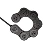 Quirky Pivot Power 6 Outlet Flexible Surge Protector Power Strip (Black)