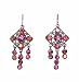Earrings - E168 - Swarovski Crystal Diamond Drop ~ Rose (Pink)