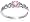 9ct White Gold AMR323675 Ladies Pink Cubic Zirconia Ring Size H