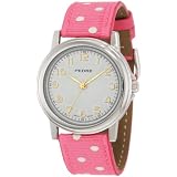 Pedre Womens 0231SX Silver-Tone with Pink Polka Dot
