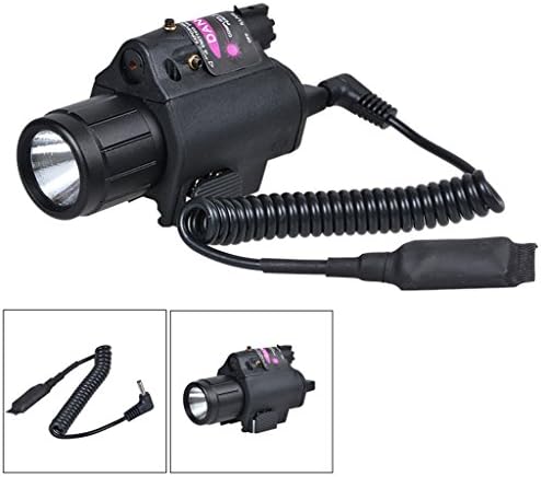 Drmus Tactical Red Laser Sight 2 in 1 Tactical Flashlight Telescopic Red Laser Sight Combo With 200 Lumen Tactical Flashlight