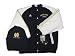Notre Dame Fighting Irish NCAA Navy and White with Gold Stripes Youth Jacket