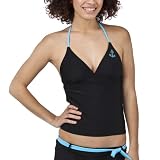 Xhilaration® Juniors Anchor Print Tankini Swim Top - Black/Turquoise