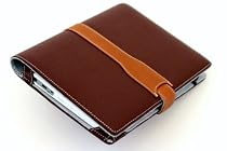 M-edge Genuine Leather Executive Jacket for Amazon Kindle First Generation (Pebbled Mocha W/saddle) - ALL Sales Final