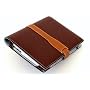 M-edge Genuine Leather Executive Jacket for Amazon Kindle 1 (Pebbled Mocha w/Saddle) - ALL SALES FINAL