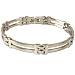 Stainless Steel Bracelet Mens Long Link Design Satin Finish by Bucasi