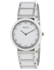 Bering Time 10729-754 Ladies Ceramic White Silver Watch