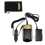 HQRP Travel Kit for Pentax Optio T30, L36, W30, V10 Digital Camera - Fast Battery Charger... by