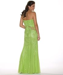 Cutout Beaded Slit Illusion Mesh Polyester Evening Dress/Prom Dress 