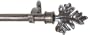 Window Curtain Rod / Drapery Rod 44 Inch - 108 Inch Maple Leaf Bronze