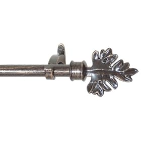 Window Curtain Rod Drapery Rod 44 Inch - 108 Inch Maple Leaf Bronze