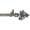 Window Curtain Rod / Drapery Rod 44 Inch - 108 Inch Maple Leaf Bronze