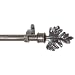 Window Curtain Rod / Drapery Rod 44 Inch - 108 Inch Maple Leaf Bronze