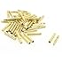 20 Pairs Gold Tone Metal Audio Telephone Device 2mm Dia Banana Connector