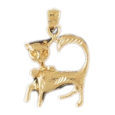 Cheap Girls Jewelry Dazzlers Solid 14k Gold Cat Charm Pendant Available in three colors from jewelsberry (weights: 3.1 grams only) For Sale