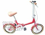 プラタ SG規格 16インチ折りたたみ自転車 レッド OJ006R