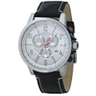 DKNY Men's Black Croco-Embossed Leather Strap Chronograph Watch
