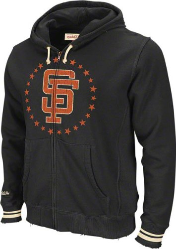 San Francisco Giants Mitchell & Ness Black Full Zip Hoodie